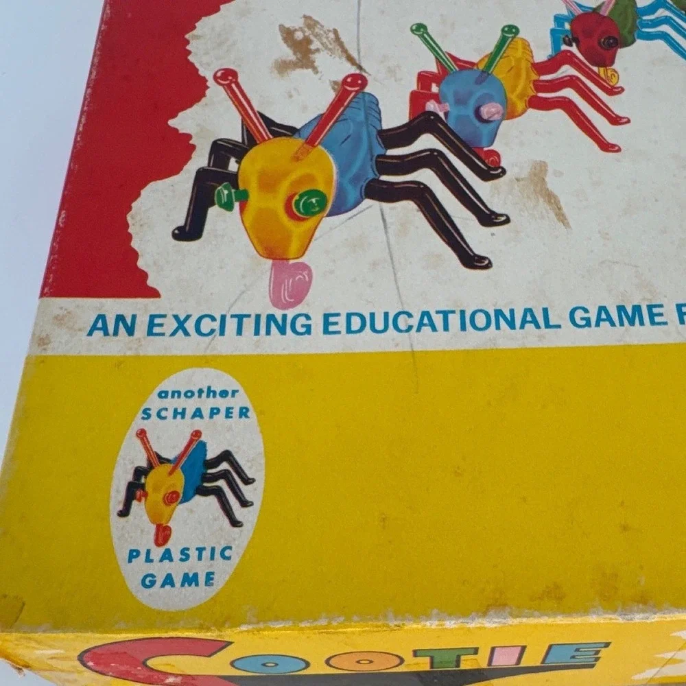 Schaper 1949 Cootie Kids Vintage Board Game Multicolor  Retro Plastic Toy